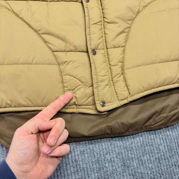 Vintage Golden Fleece Quilted Puffer Vest Jacket Men Large Brown/Tan Made In USA - Picture 4 of 13